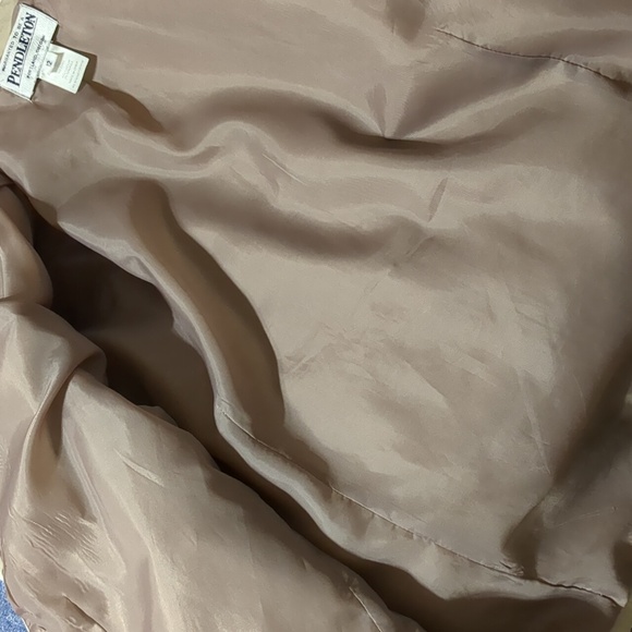 Pendleton light brown Zip Front women's Jacket blazer Size 12 - Picture 7 of 7